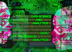 Graphic illustrating data science and analytics