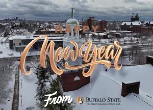 Graphic stating Happy New Year from Buffalo State University