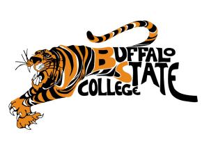 1969 Bengal logo - running Bengal with Buffalo State College as part of the body