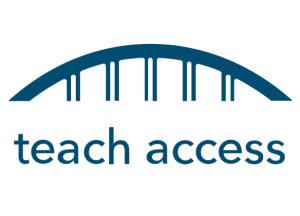 The words Teach Access under a stylized image of a bridge